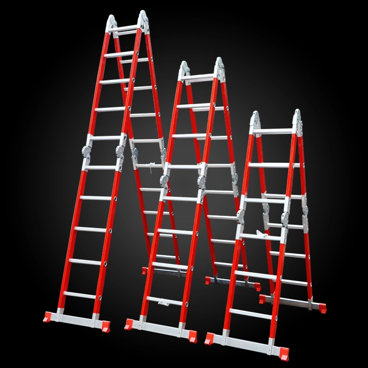 4*3 & 12 Steps Lightweight Folding Multi-Function Aluminum Joint Stairs & Ladder with CE Approved